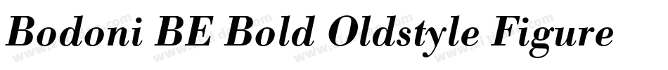 Bodoni BE Bold Oldstyle Figures字体转换